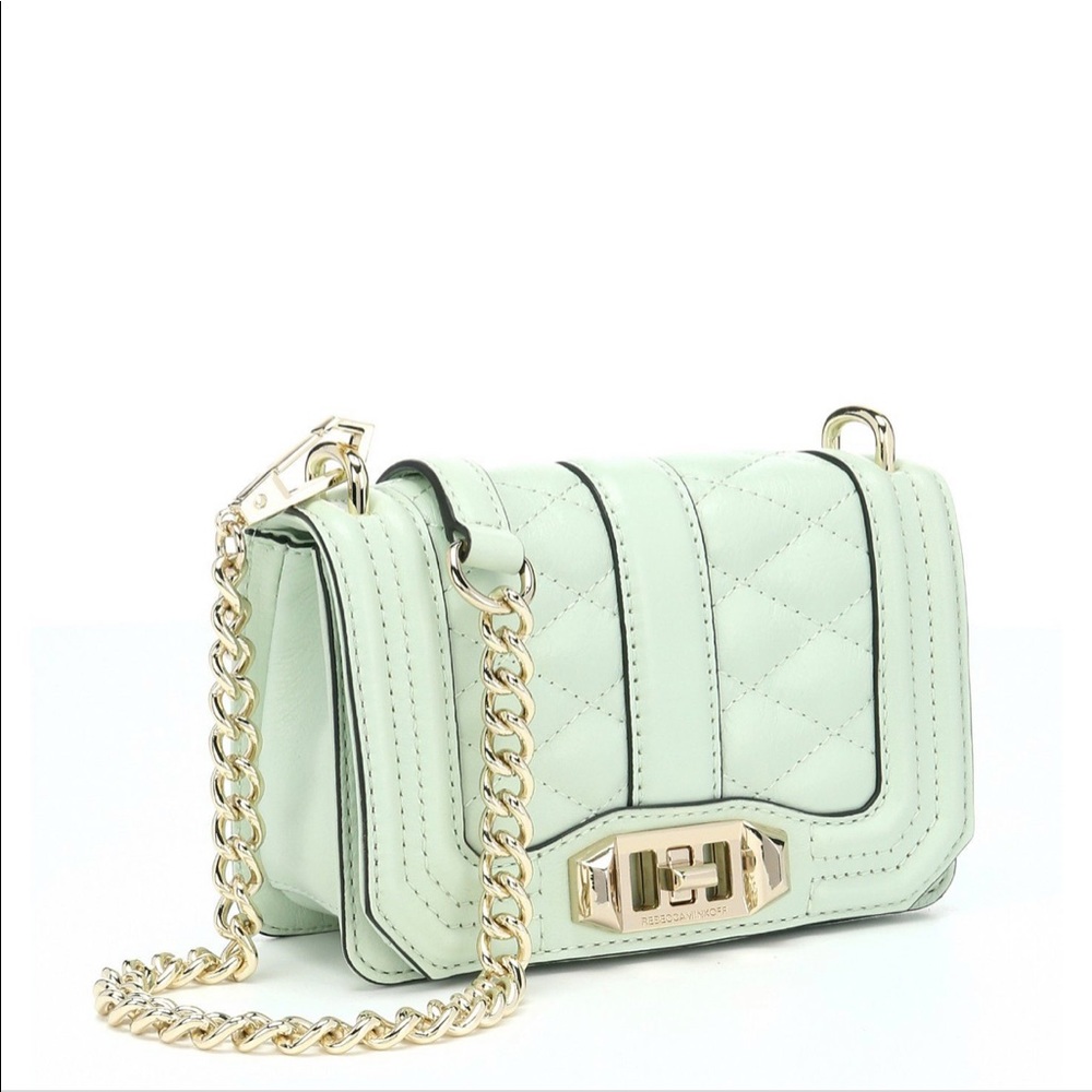 Rebecca Minkoff small love crossbody in mint